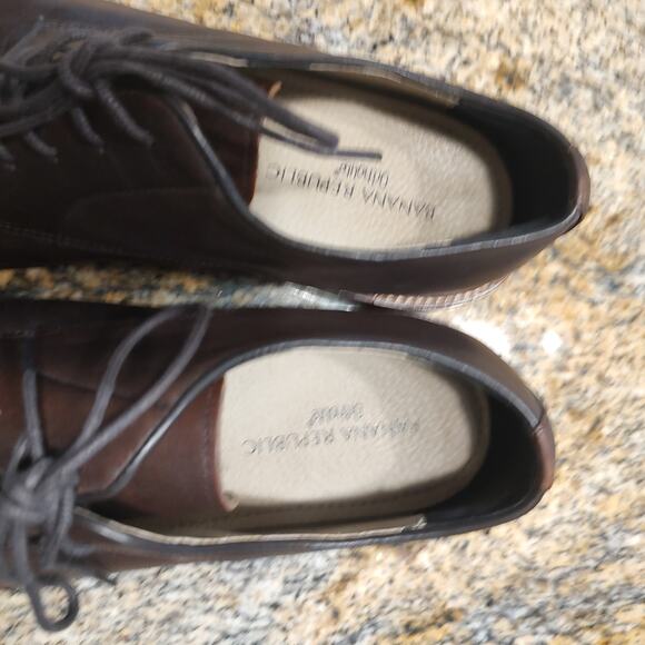 Banana Republic Brown Leather Shoes Size 10M Genuine Italian Leather - Picture 11 of 12